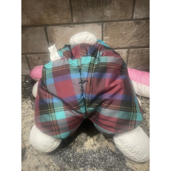 Department 56 Nylon Easter Bunny Rabbit W Tie Plush Stuffed Animal Puffalump 10” - Picture 8 of 11